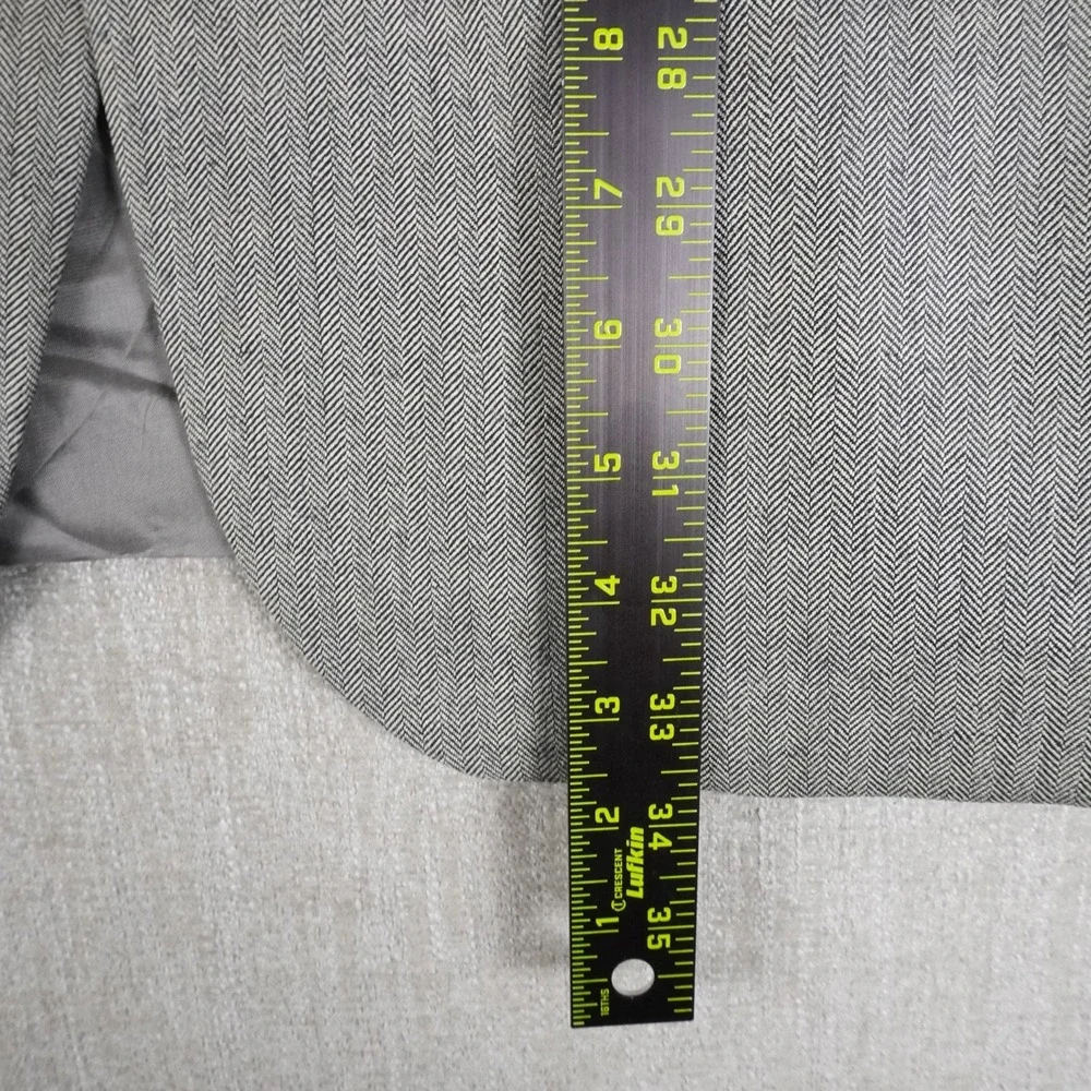 Lauren Ralph Lauren Men's Tweed Herringbone Wool Blazer 48R Gray Sport Coat